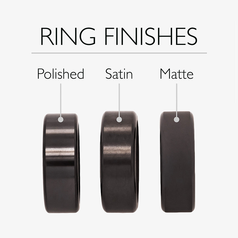 Ring Finishes | ElysiumBlack.com | Elysium Hero ACHILLES - Titanium - Elysium Diamond Inlay