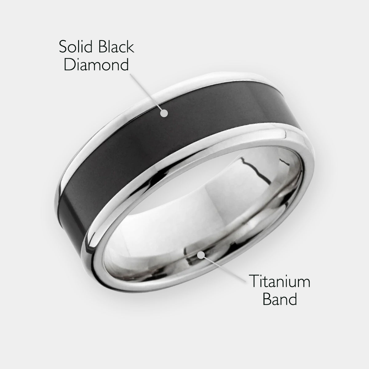 ElysiumBlack.com | Elysium Hero ACHILLES - Titanium - Elysium Diamond Inlay - Image 2