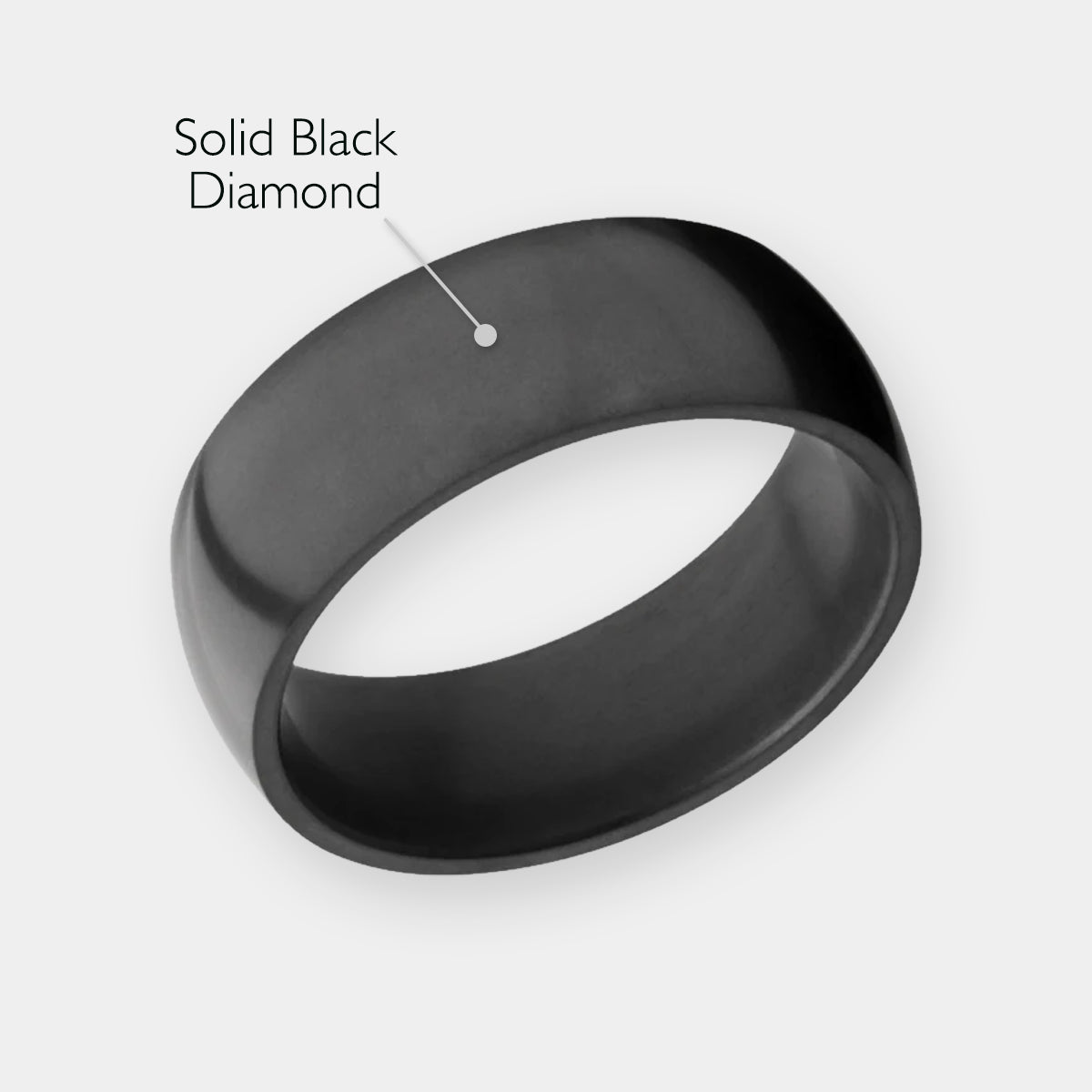 Solid black diamond sales ring mens