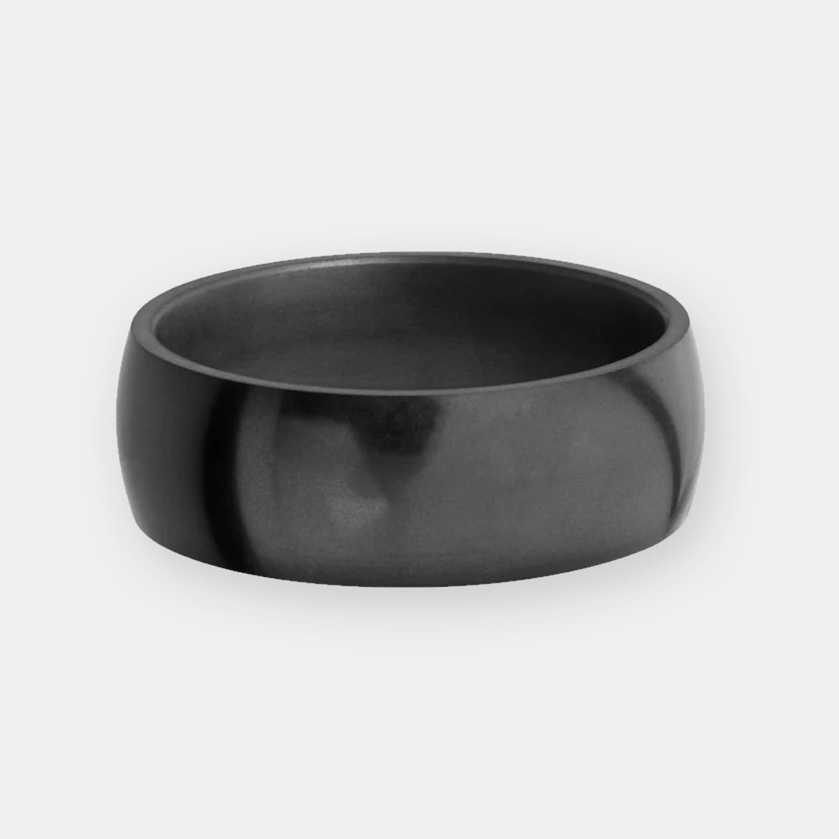 Men's Matte Black Ceramic Bracelet with Diamond Bar