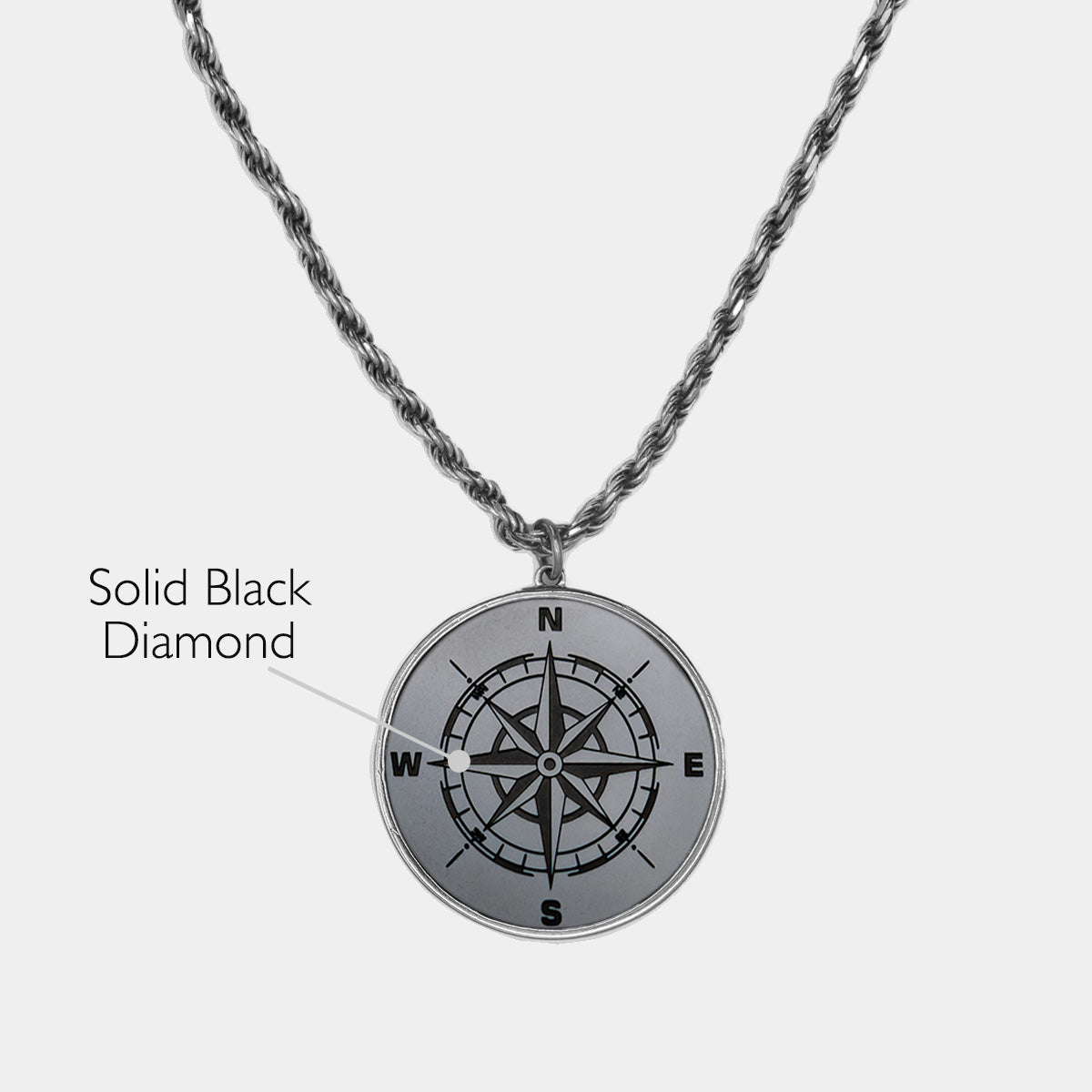 Black Diamond - Men’s 14k Vermeil Shrouded Custom Pendant w/ Franco Chain - 26mm - Elysium Black Diamond