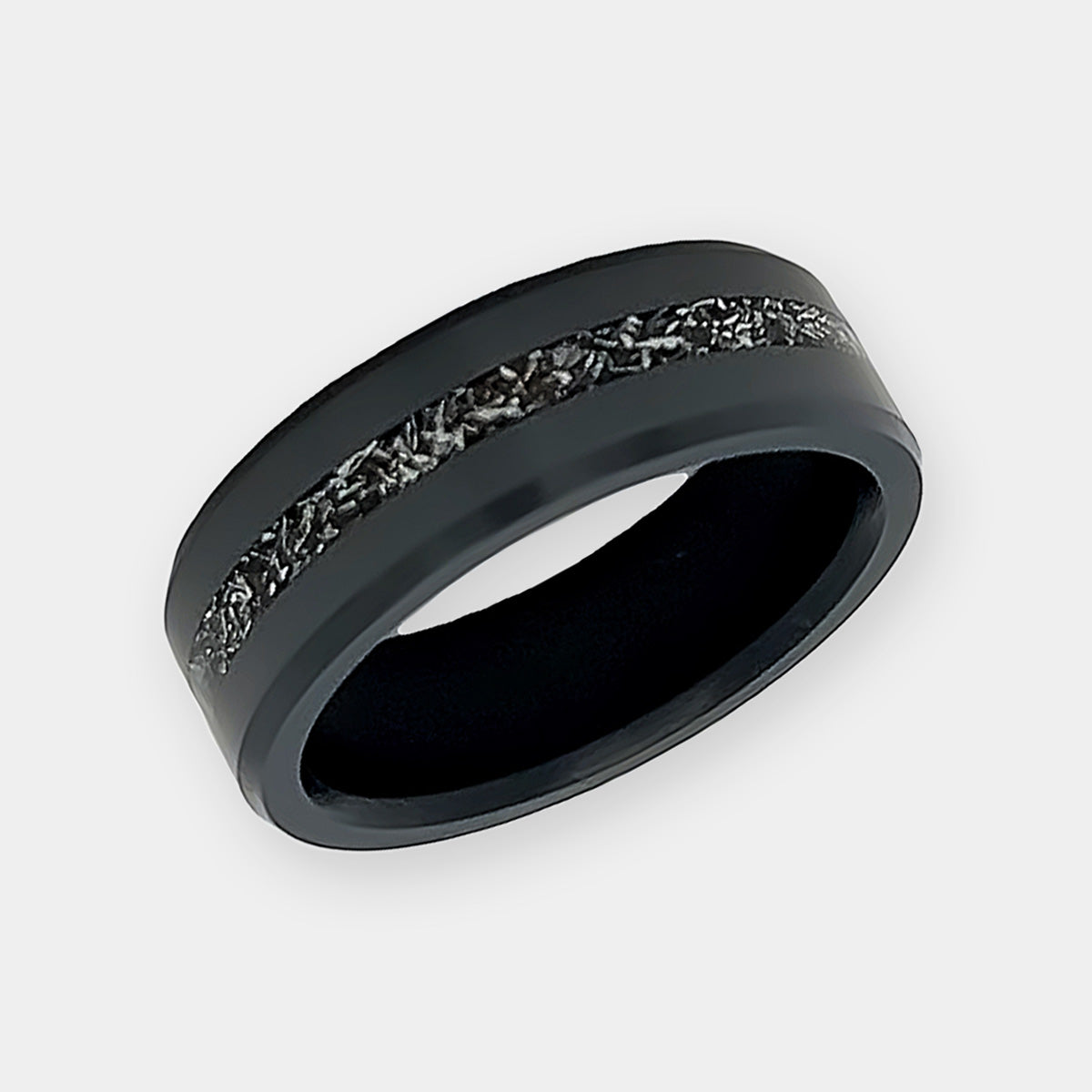 Mens Black Diamond Wedding Band Rhodium Mens Black Diamond Band